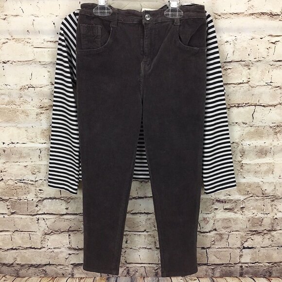 Girls 6X Outfit Legging Top Sequin Striped Long Sleeve Corduroy Legging Pants - Picture 4 of 7